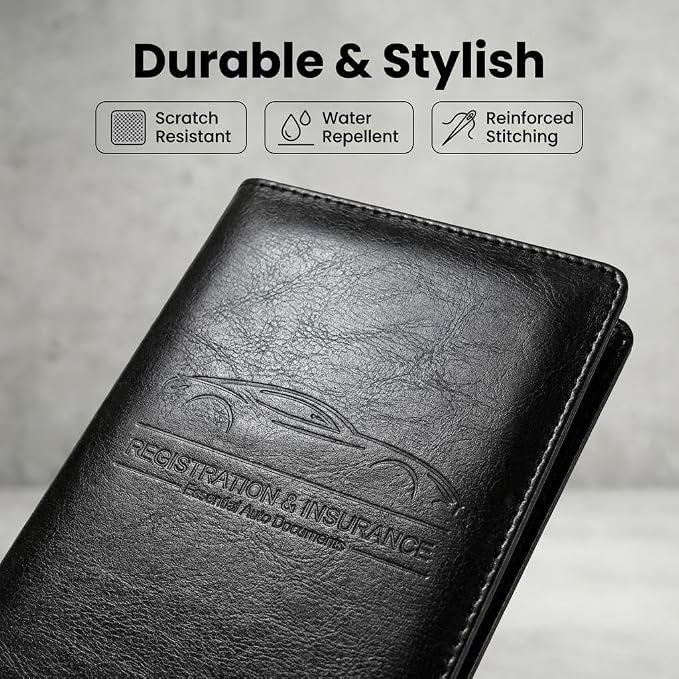 LumiMokki Premium Car Registration & Insurance Card Holder - Image 6