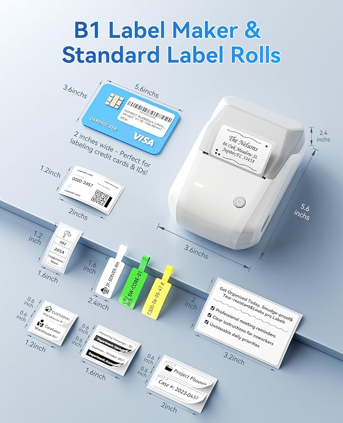 NIIMBOT B1 Label Maker Machine, Thermal Label Printer Easy to Use - Image 8