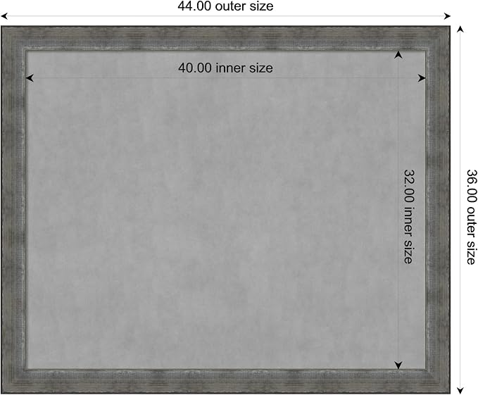 Amanti Art Silver Framed Magnetic Board 36x44 X-Large Vision Board - Image 3