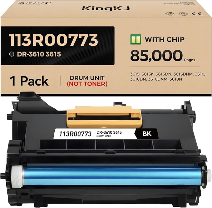 113R00773 Drum Unit (Not Toner) Replacement for Xerox 113R00773 3610 3615 Image-Drum Compatible with Xerox WorkCentre 3615 3615n 3615DN 3615DNM Phaser 3610 3610DN 3610DNM 3610N DocuPrint M455 Printer-DeskLoop Office