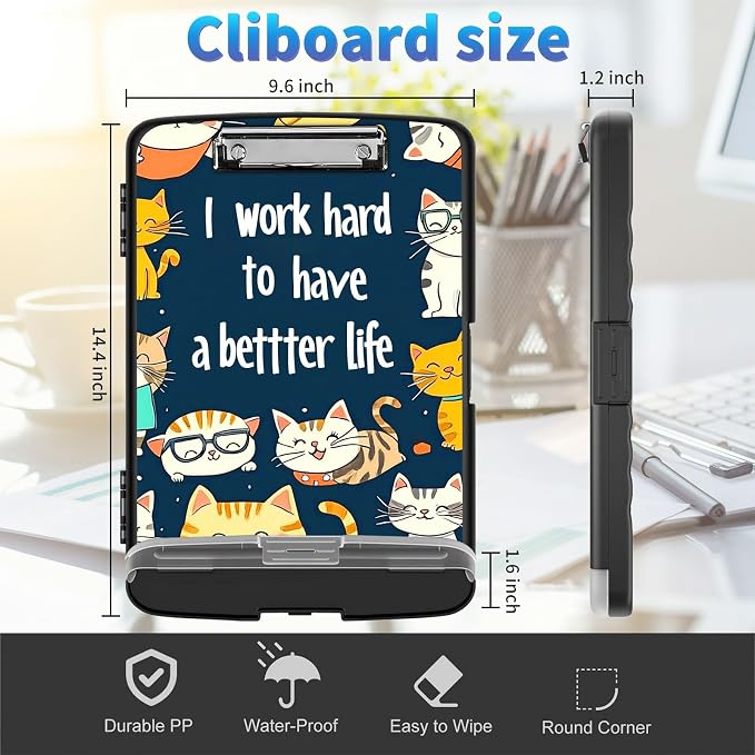Clipboard with Storage, Clip Boards 8.5x11 with Storage High Capacity Nursing - Image 4