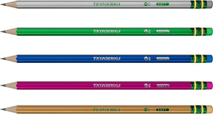 Ticonderoga Wooden Pencils, Pre-Sharpened, #2 HB Soft, Metallic Colors - Image 3