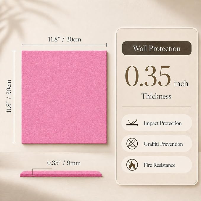 Felt Bulletin Board Tiles, Cork Board Alternative, 48 x 36 in | 0.35 in modular - Image 2
