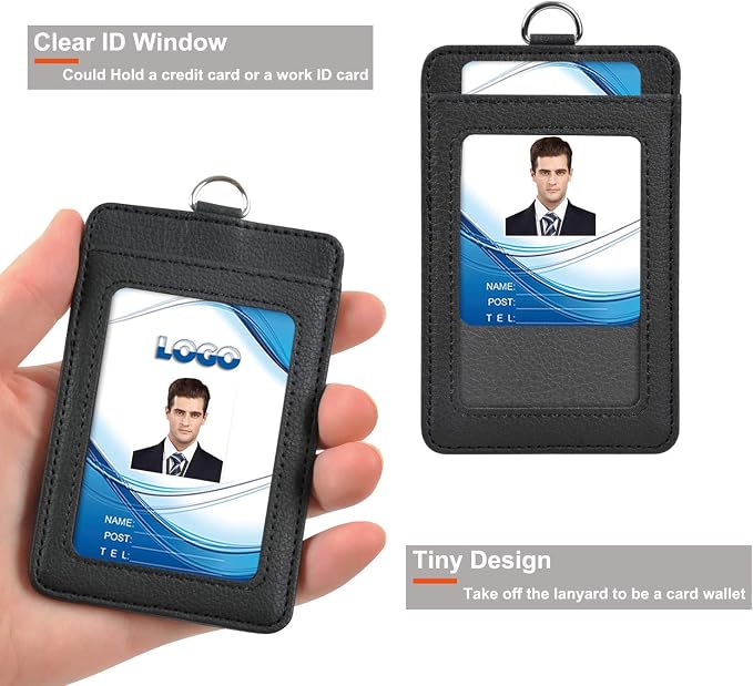 PU Leather ID Badge Holder, Life-Mate ID Badge Holder - Image 3