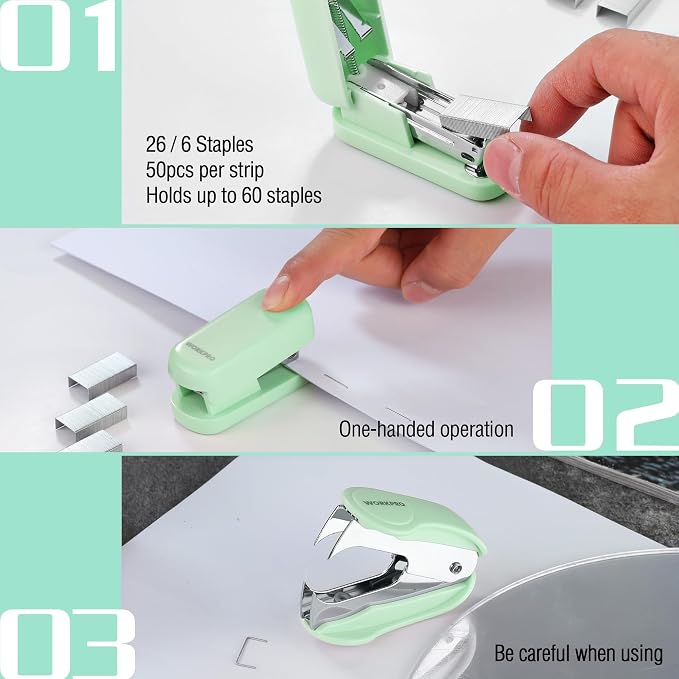 WORKPRO Small Stapler with Staples, One Staple Remover, 2000 Standard Staples - Image 5