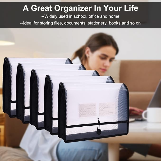 Eco-Friendly Plastic File Folders, Poly Expanding File Wallet, Expandable - Image 6