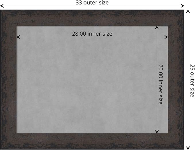Amanti Art Black Framed Magnetic Board 25x33 Medium Vision Board - Image 4