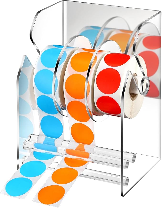 Geosar 1 Pc Adjustable Label Dispenser 3 Disks Sticker Roll Holder Sticker by Geosar