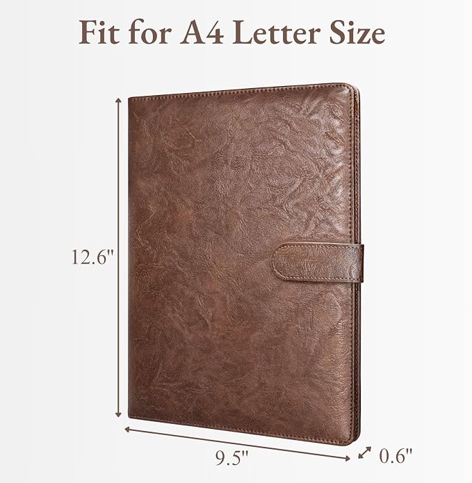 Mymazn Padfolio, Portfolio Folder, Legal Pad Holder, Resume Folder | Faux - Image 3