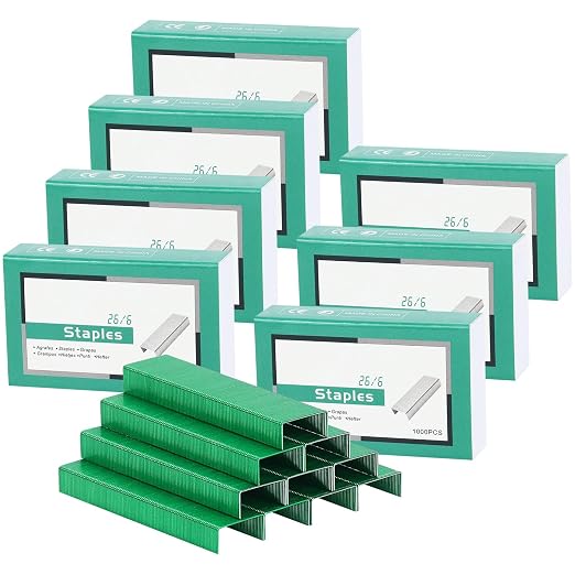 MultiBey 7 Pack Green 26/6 Staples by MultiBey