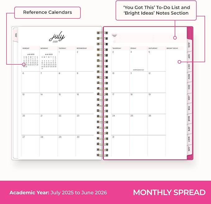 Blue Sky Color Me Courtney 2025-2026 Weekly and Monthly Academic Year Planner - Image 4