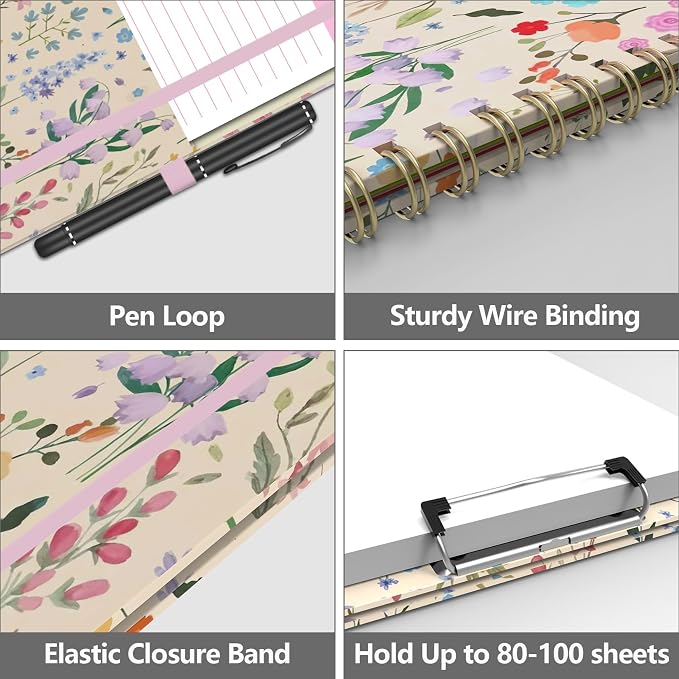 Clipboard Folio with Storage 8.5 X 11 Padfolio Notebook, Clipboards with - Image 4