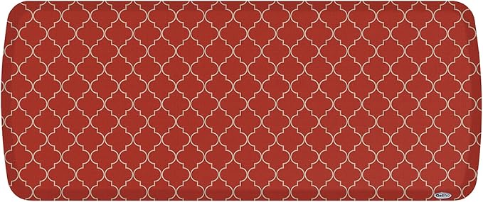 GelPro Elite Premier Anti-Fatigue Kitchen Comfort Floor Mat, 20x48", Lattice Garnet Stain Resistant Surface with therapeutic gel and energy-return foam for health & wellness-DeskLoop Office