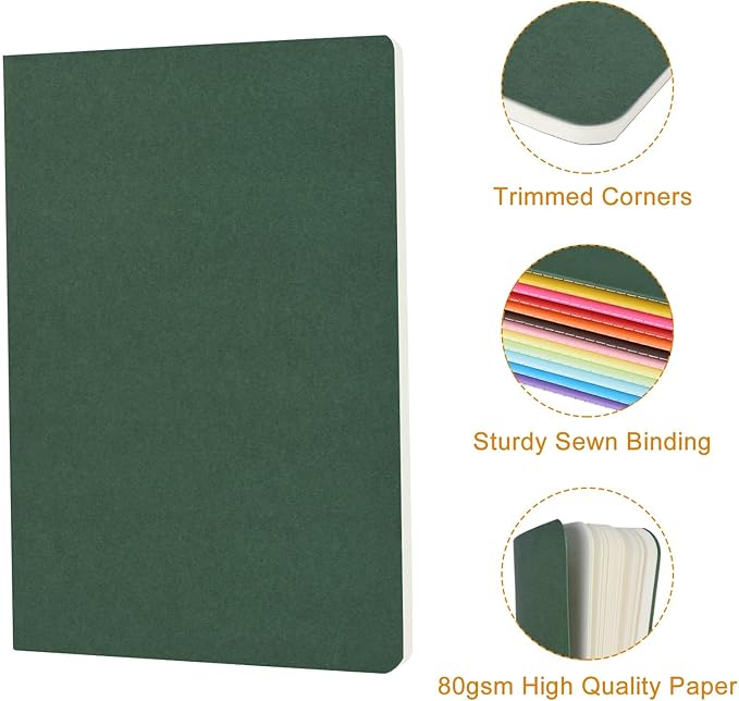 ZCZN 24 Pack Colorful Blank Notebooks Bulk, A5 Journals - Image 3