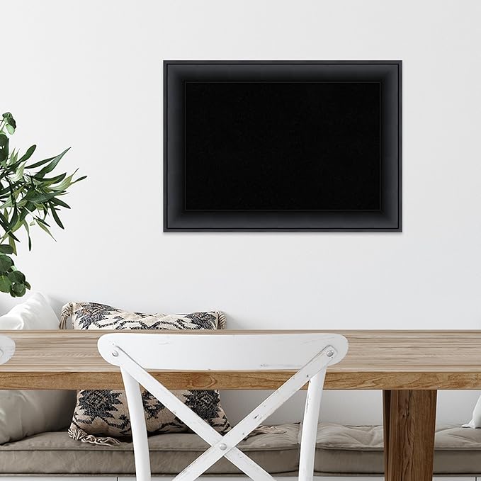 Amanti Art Black Cork Board for Wall, 15x21 Vision Board with Black Wood Frame, Small Corkboard Office Decor for Home Organization, Modern Corkboard Pinboard to Display Items for Home Organization in-DeskLoop Office