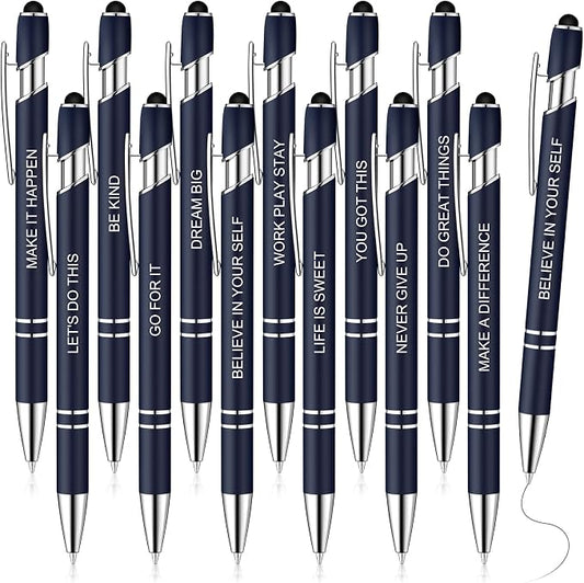 Zonon 12 Pcs Inspirational Pens Bulk Funny Ballpoint Pen by Zonon