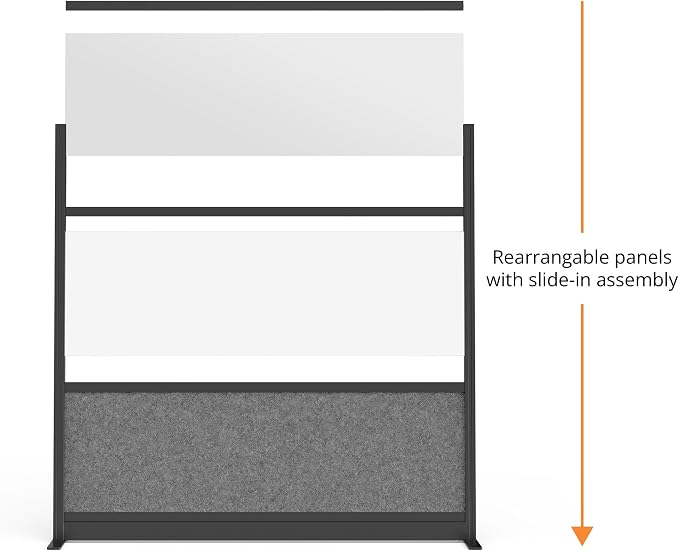 Stand Up Desk Store Workflow Wide Modular Wall | 53'' x 70'' Wall | Expandable - Image 4