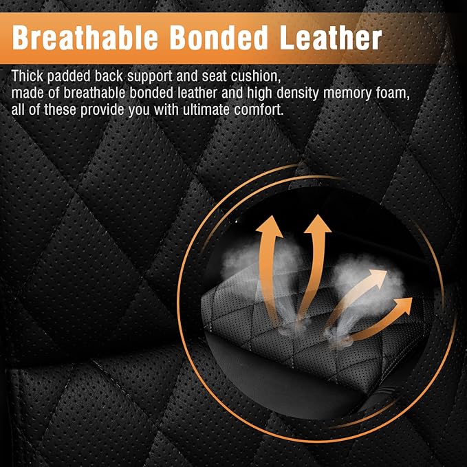 High Back Office Chair- Flip Arms Adjustable Built-in Lumbar Support, Executive Computer Desk Chair Work Chairs, Thick Padded Strong Metal Base Quiet Wheels, Ergonomic Design for Back Pain-DeskLoop Office