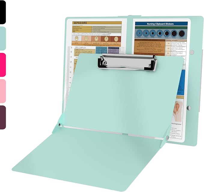 Nursing Clipboard with Nursing and Medical Edition Cheat Sheets Nursing School by SCPrintingWorld