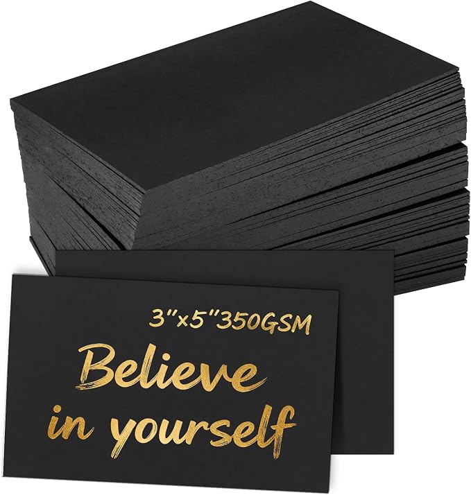 Bercoor 300 Pieces Blank 3 x 5 Inch Index Cards, Heavy Note Cards Study Cards by Bercoor