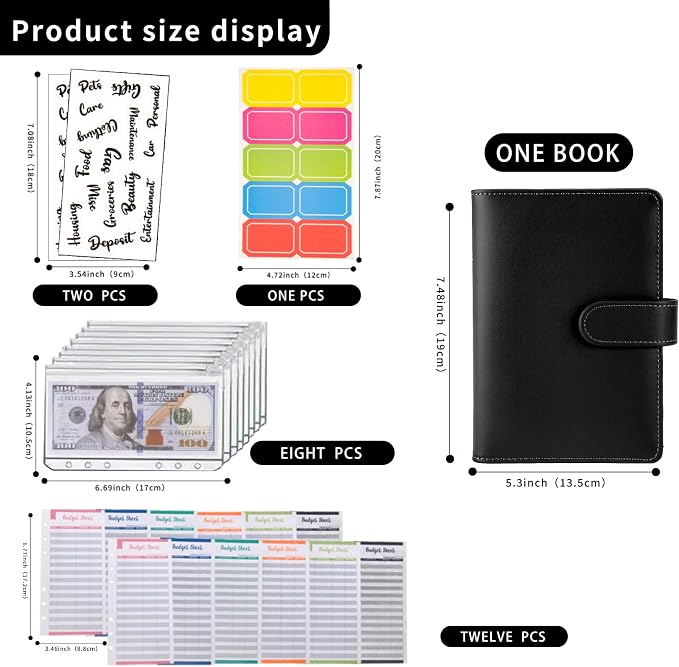 NICOOTH Budget Binder A6 Money Saving Binder - Image 2