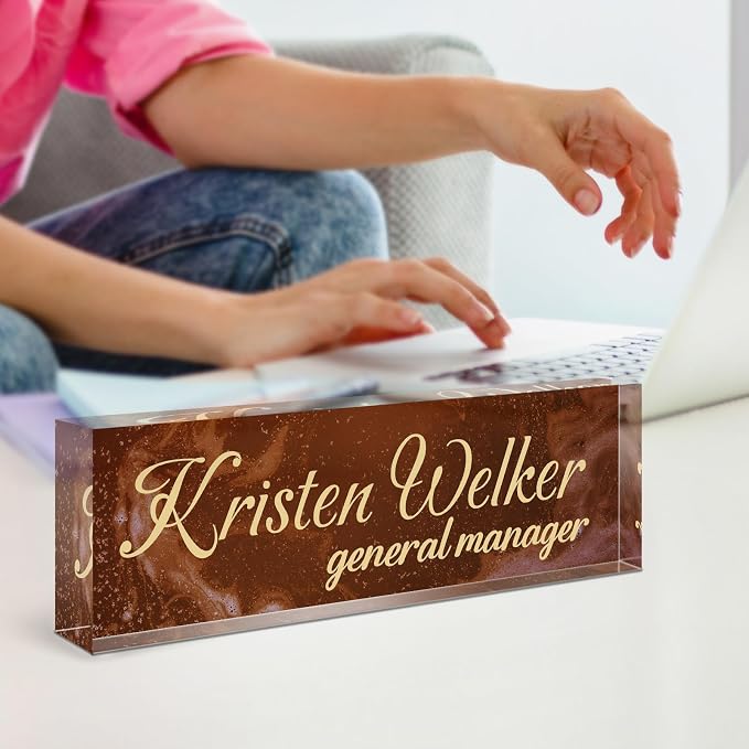 Name Plate for Desk, Desk Name Plate Personalized, Office Decor for Women Men - Image 6