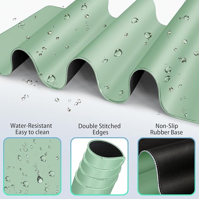 Desk Mat Green, Large Gaming Mouse Pad - Image 3