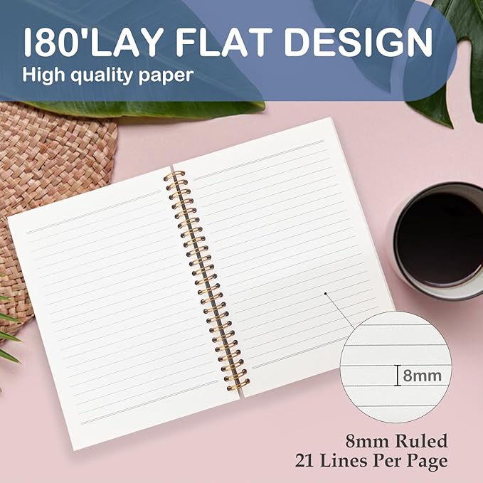 SNNDER Mental Health Motivational Spiral Notebooks, Inspirational Journaling Notebook, Positive Affirmation Journal Notebooks for Writing, You Are Loved Gifts for Kids Women, 5.5x8.3 Inch