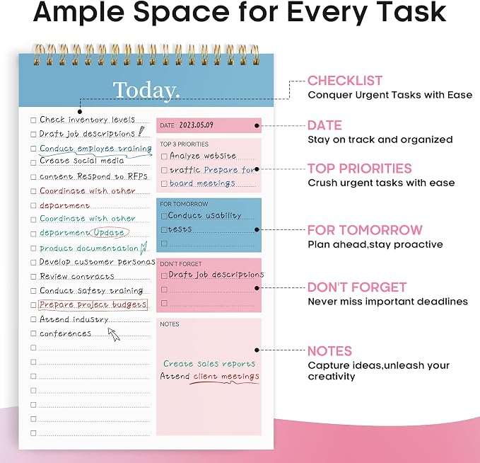 Taja To Do List Notepad - Image 2