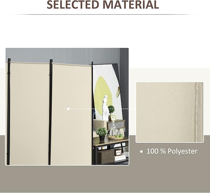NicBex Room Divider 3 Panel Room Dividers with Fabric Panels Partition Room Dividers and Folding Privacy Screens 6FT Wall Divider for Home, Office, Room Separation,99.5"W x 19.75"D x 71.75"H, White-DeskLoop Office
