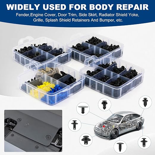 650pcs Push-Type Retainer Clips, Bumper Fender Nylon Rivets of 22 Most Popular - Image 6