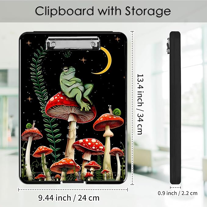 Clipboard with Storage, Office Supplies Nursing Clipboards Folder with Pen - Image 2