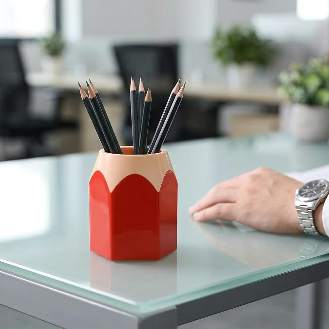 6pcs Pencil Shaped Pen Holders, Cute Desktop Pencil Cup & Makeup Brush Container - Image 8