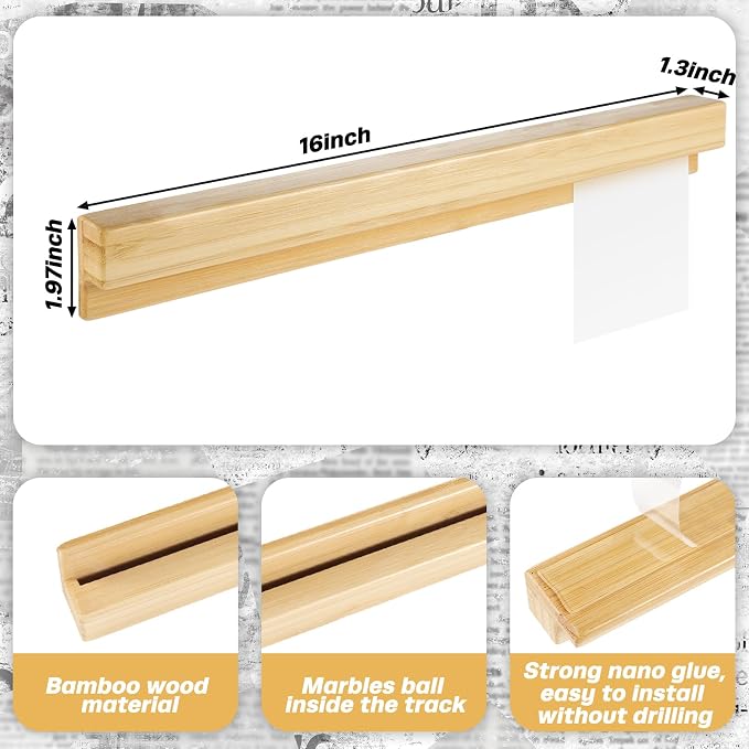 AmazingSpark 2 Pack Restaurant Ticket Holder 16 Inch Bamboo Receipt Holder - Image 2