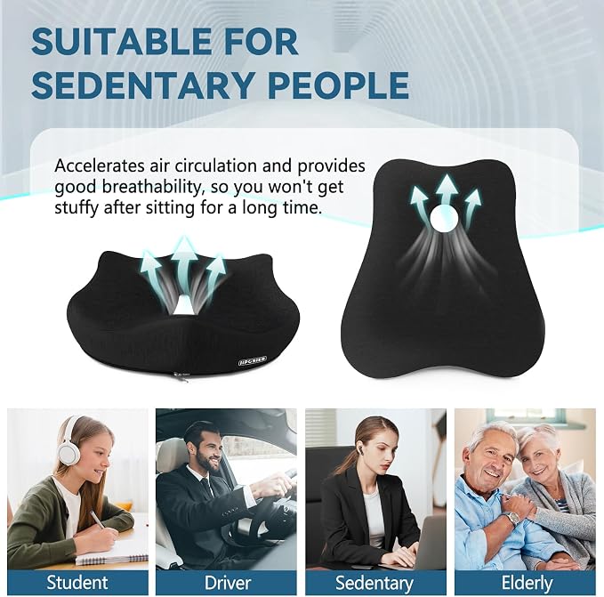 Seat Cushion & Lumbar Support Pillow - Image 7