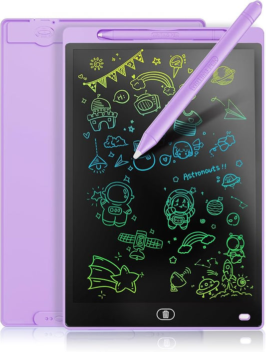 Genialba LCD Writing Board 10 Inches, Colourful Electronic Tablet, Portable by Genialba