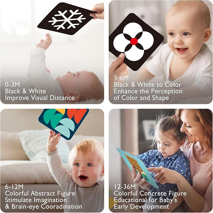hahaland Contrast Flash Cards for Infants 0-36 Months, Newborn Sensory Visual - Image 5