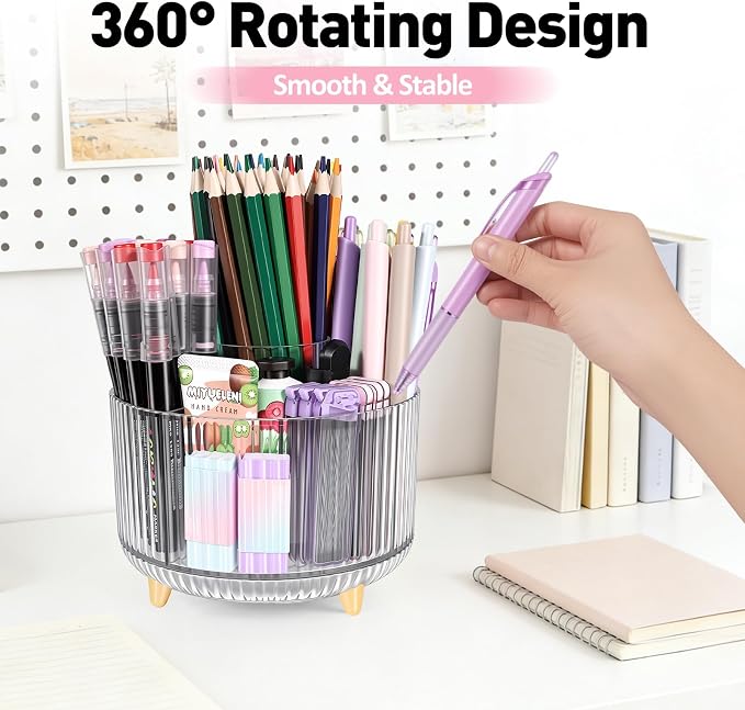 360 Rotating Pen Pencil Holder for Desk, Pen Organizer - Image 3