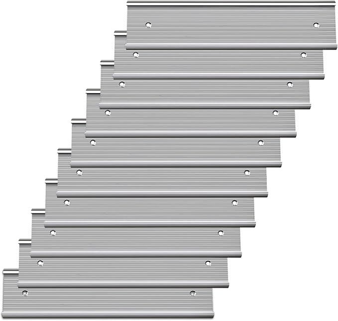 10 Pack 2” x 10” Aluminum Name Plate Holders by Unknown
