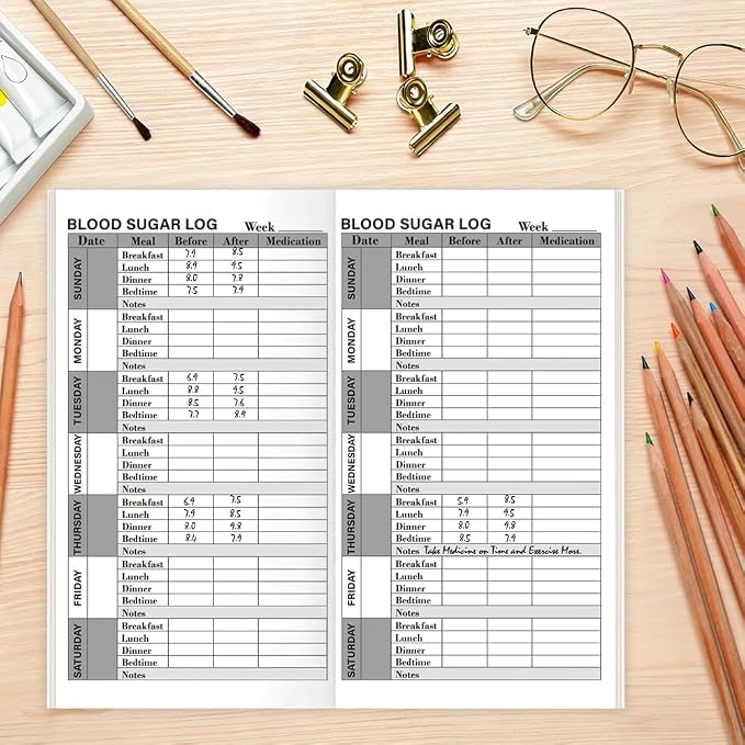 Travelers Notebook Inserts, Blood Sugar Log, Blood Pressure Log Book - Image 5