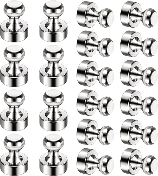 24Pack Strong Fridge Magnets - Small Push Pin Magnets for Whiteboard, Classroom, Office, Refrigerator-DeskLoop Office