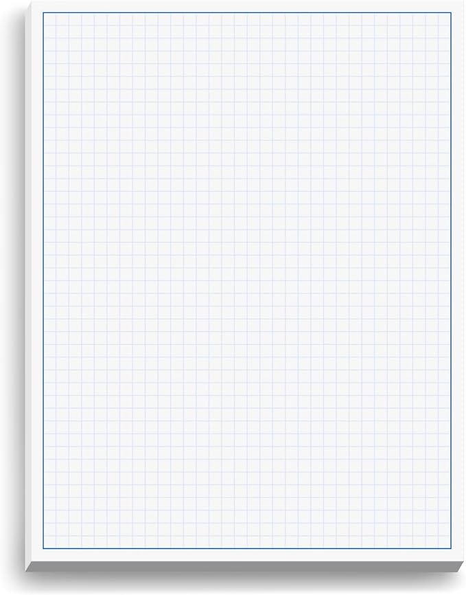 Graph Paper Pad for Blueprint Drawings, Engineering Drawing, and Planning by NextDayLabels