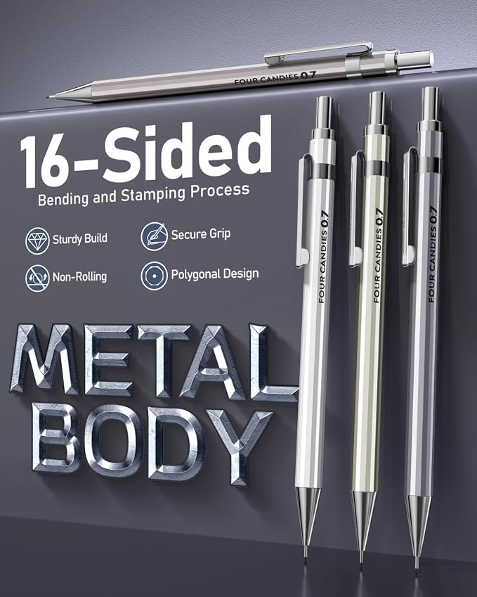 Four Candies 4PCS Metal Mechanical Pencil Set - Image 2