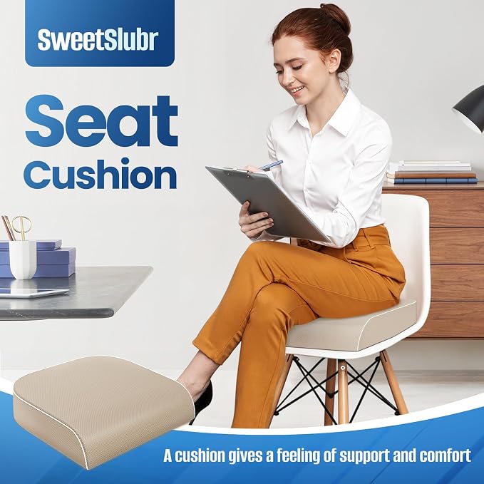 SweetSlubr Seat Cushion for Tailbone Pain Relief, Office Chair Cushion - Image 3
