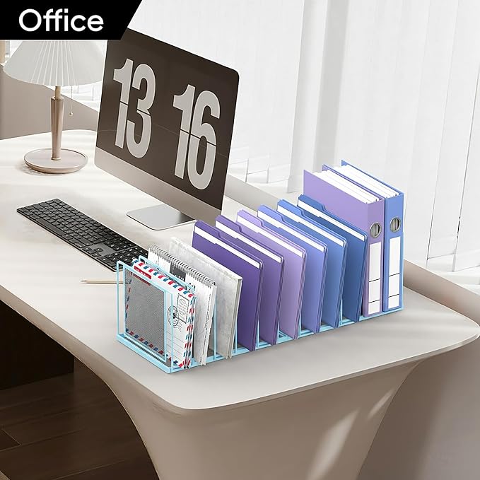 File Organizer for Desk, 11-Section Vertical File Sorter, Paper Holder - Image 8
