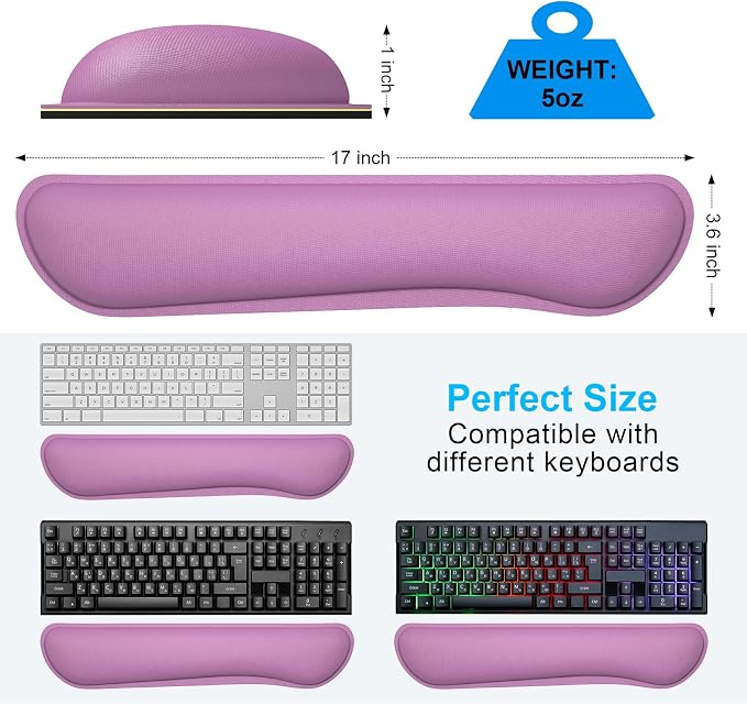Dapesuom Enlarge Keyboard Wrist Rest, Memory Foam Keyboard Wrist Cushion - Image 6