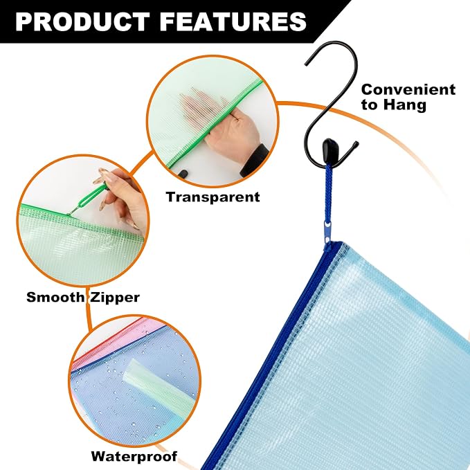 Mesh Zipper Pouch Bags - Image 6