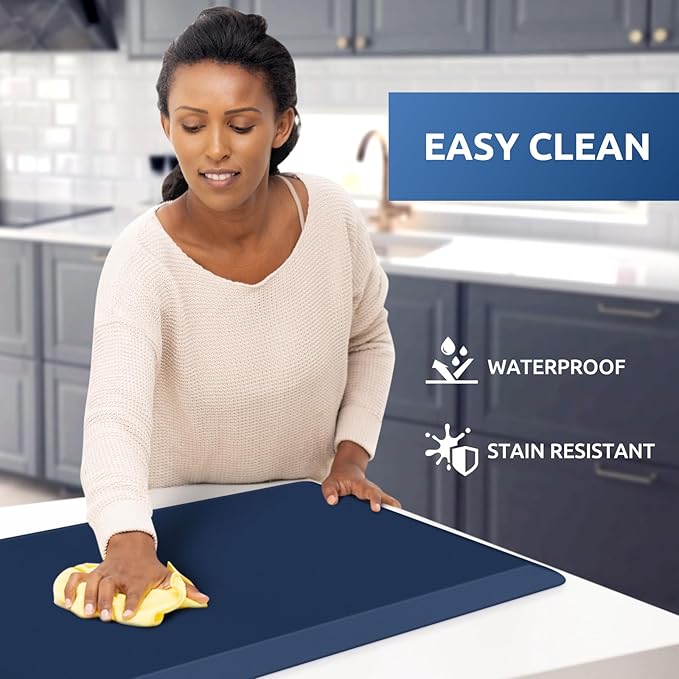 KitchenClouds Kitchen Mat Cushioned Anti Fatigue Kitchen Rug 17.3"x60" Water - Image 3