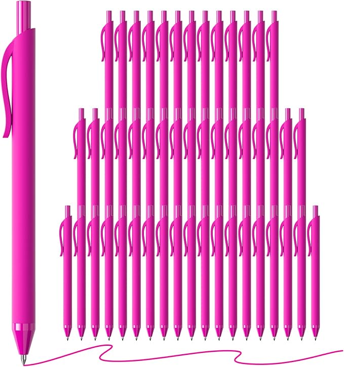 50 Pack Pink Ink Pens by INKSLICK