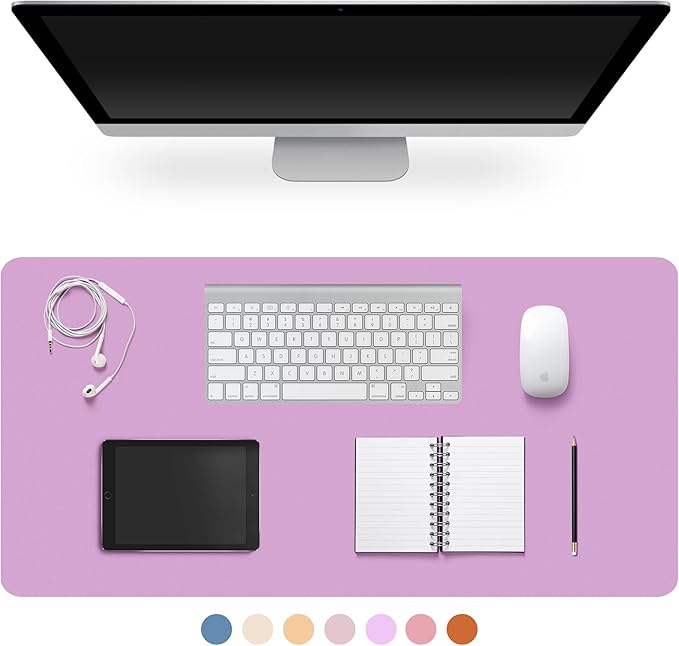 Leather Desk Pad Protector, Non-Slip Desk Pad, on-Slip PU Leather Large Mouse by CADONO